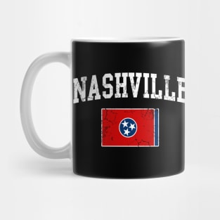 Nashville Tennessee Flag Vintage Distressed Mug